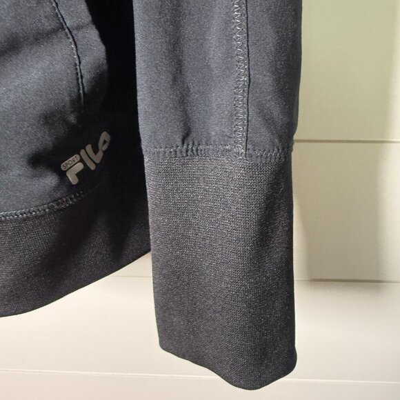FILA- Women's Windbreaker Jacket Black Size Large Packable - Picture 7 of 10